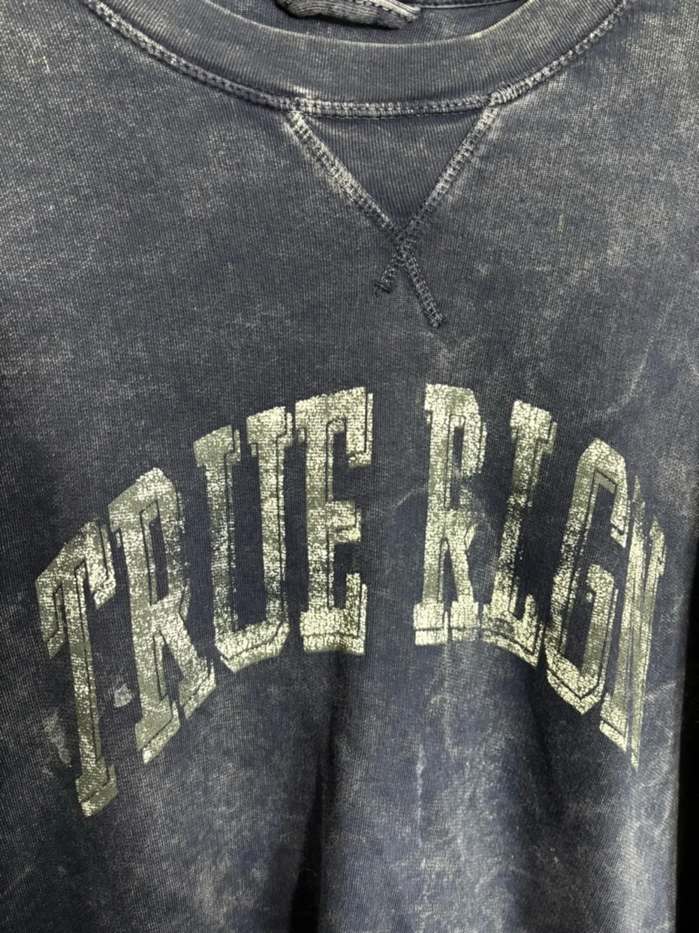 True Religion Crewneck Sweatshirt Stonewash Blue